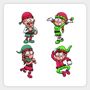 Christmas Elves Sticker Pack Magnet